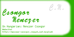 csongor menczer business card